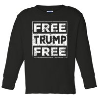 Free Trump Save America Free Donald Trump 2024 Republican Toddler Long Sleeve Shirt