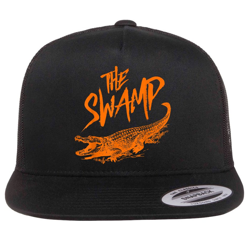 Florida The Swamp Gator Flat Bill Trucker Hat