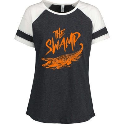 Florida The Swamp Gator Enza Ladies Jersey Colorblock Tee