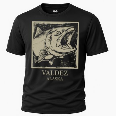 Fishing Town Souvenir Valdez Alaska Cute Gift Cooling Performance Crew T-Shirt