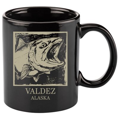 Fishing Town Souvenir Valdez Alaska Cute Gift 11oz C Handle Ceramic Mug
