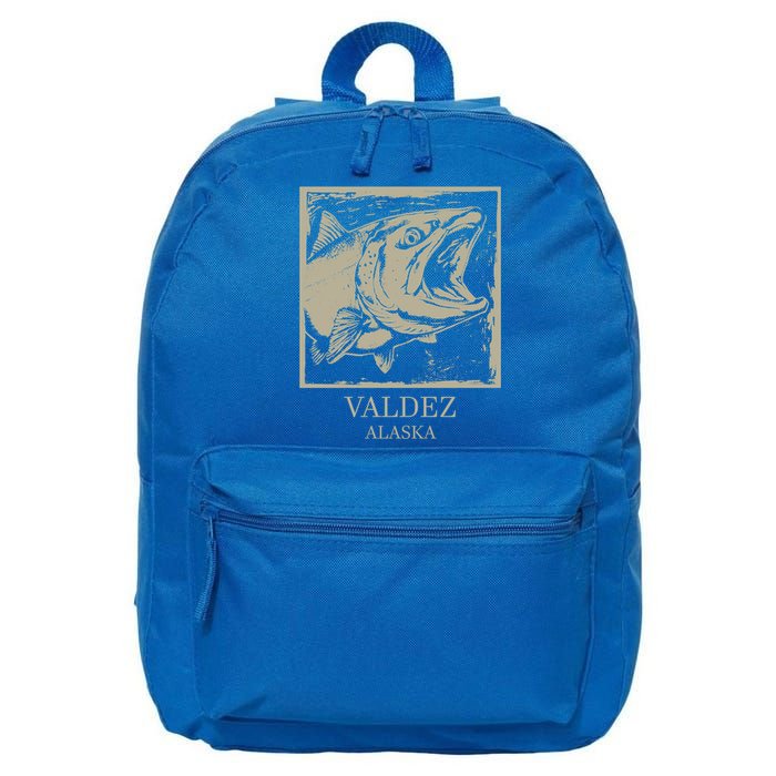 Fishing Town Souvenir Valdez Alaska Cute Gift 16 in Basic Backpack