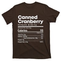 Funny Thanksgiving Sauce Food Cranberry Nutrition Fact T-Shirt