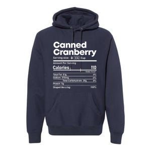 Funny Thanksgiving Sauce Food Cranberry Nutrition Fact Premium Hoodie