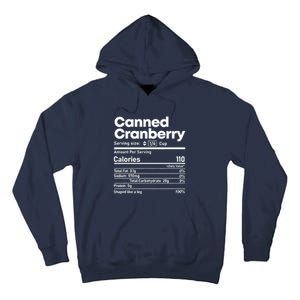 Funny Thanksgiving Sauce Food Cranberry Nutrition Fact Tall Hoodie