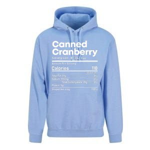 Funny Thanksgiving Sauce Food Cranberry Nutrition Fact Unisex Surf Hoodie