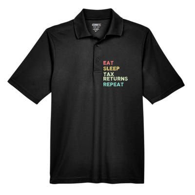 Funny Tax Season Taxation Tax Men's Origin Performance Piqué Polo