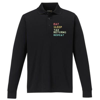 Funny Tax Season Taxation Tax Performance Long Sleeve Polo