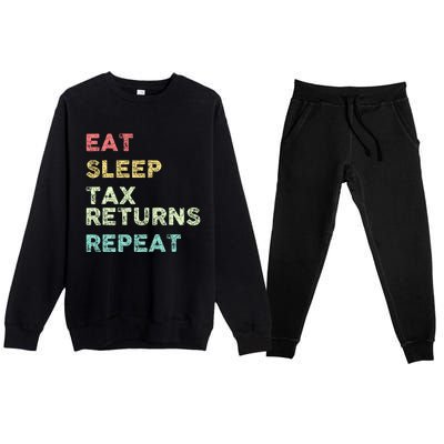 Funny Tax Season Taxation Tax Premium Crewneck Sweatsuit Set