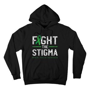 Fight The Stigma Mental Health Awareness Green Ribbon Hoodie