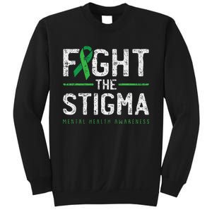 Fight The Stigma Mental Health Awareness Green Ribbon Sweatshirt