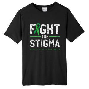 Fight The Stigma Mental Health Awareness Green Ribbon Tall Fusion ChromaSoft Performance T-Shirt