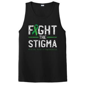 Fight The Stigma Mental Health Awareness Green Ribbon PosiCharge Competitor Tank