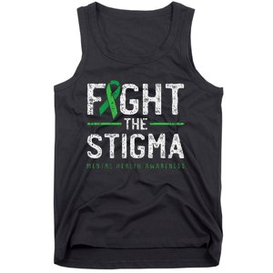 Fight The Stigma Mental Health Awareness Green Ribbon Tank Top