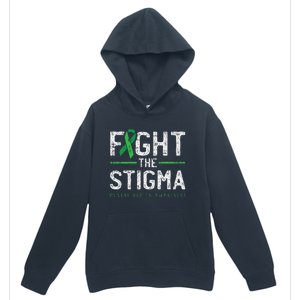 Fight The Stigma Mental Health Awareness Green Ribbon Urban Pullover Hoodie