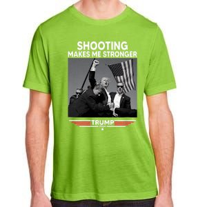 Funny Trump Shooting 2024 Trump Shooting Makes Me Stronger Shooting Adult ChromaSoft Performance T-Shirt