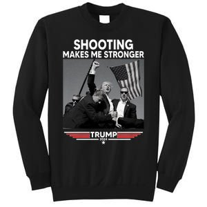 Funny Trump Shooting 2024 Trump Shooting Makes Me Stronger Shooting Sweatshirt