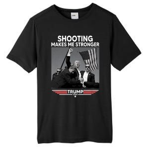 Funny Trump Shooting 2024 Trump Shooting Makes Me Stronger Shooting Tall Fusion ChromaSoft Performance T-Shirt