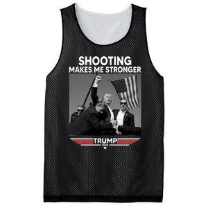 Funny Trump Shooting 2024 Trump Shooting Makes Me Stronger Shooting Mesh Reversible Basketball Jersey Tank