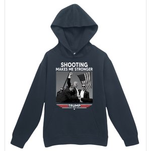 Funny Trump Shooting 2024 Trump Shooting Makes Me Stronger Shooting Urban Pullover Hoodie