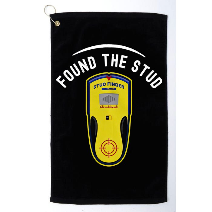 Found The Stud Dad Joke Handy Tools Funny Stud Finder Gift Golf Towel