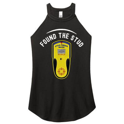 Found The Stud Dad Joke Handy Tools Funny Stud Finder Gift Women's Perfect Tri Rocker Tank
