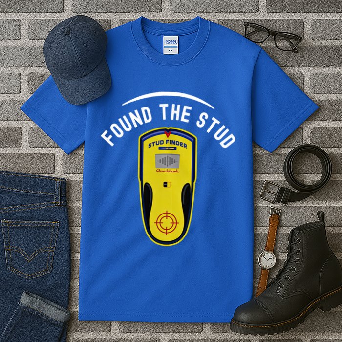 Found The Stud Dad Joke Handy Tools Funny Stud Finder Gift Tall T-Shirt