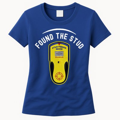 Found The Stud Dad Joke Handy Tools Funny Stud Finder Gift Womens T-Shirt