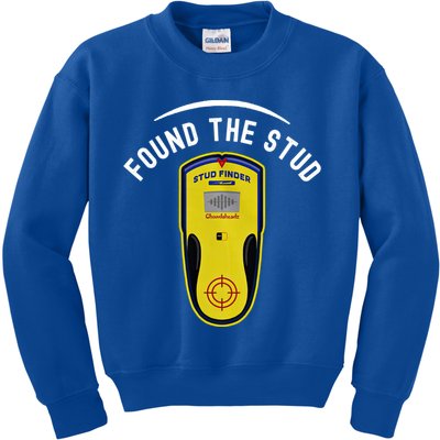 Found The Stud Dad Joke Handy Tools Funny Stud Finder Gift Kids Sweatshirt