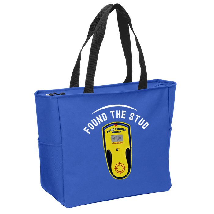 Found The Stud Dad Joke Handy Tools Funny Stud Finder Gift Zip Tote Bag