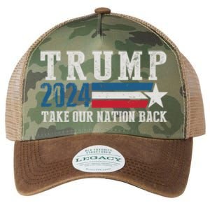 Free Trump Supporters Pro Trump 2024 Take Our Nation Back Republican Legacy Tie Dye Trucker Hat