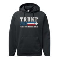 Free Trump Supporters Pro Trump 2024 Take Our Nation Back Republican Performance Fleece Hoodie