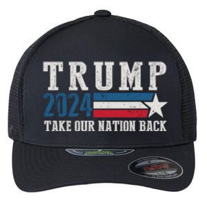 Free Trump Supporters Pro Trump 2024 Take Our Nation Back Republican Flexfit Unipanel Trucker Cap