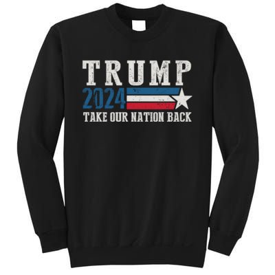 Free Trump Supporters Pro Trump 2024 Take Our Nation Back Republican Sweatshirt