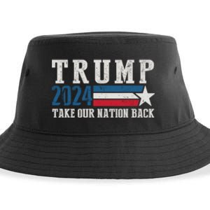 Free Trump Supporters Pro Trump 2024 Take Our Nation Back Republican Sustainable Bucket Hat