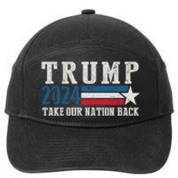 Free Trump Supporters Pro Trump 2024 Take Our Nation Back Republican 7-Panel Snapback Hat