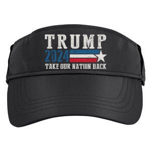 Free Trump Supporters Pro Trump 2024 Take Our Nation Back Republican Adult Drive Performance Visor