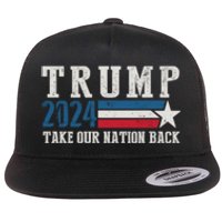 Free Trump Supporters Pro Trump 2024 Take Our Nation Back Republican Flat Bill Trucker Hat