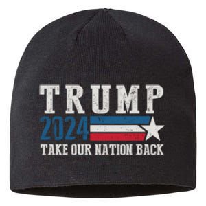 Free Trump Supporters Pro Trump 2024 Take Our Nation Back Republican Sustainable Beanie