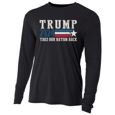 Free Trump Supporters Pro Trump 2024 Take Our Nation Back Republican Cooling Performance Long Sleeve Crew