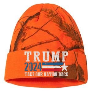 Free Trump Supporters Pro Trump 2024 Take Our Nation Back Republican Kati Licensed 12" Camo Beanie