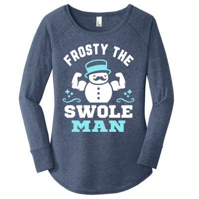 Frosty The Swole Christmas Funny Snow Gymnastics Funny Gift Women's Perfect Tri Tunic Long Sleeve Shirt