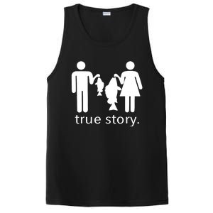 Funny True Story Fishing Gift PosiCharge Competitor Tank