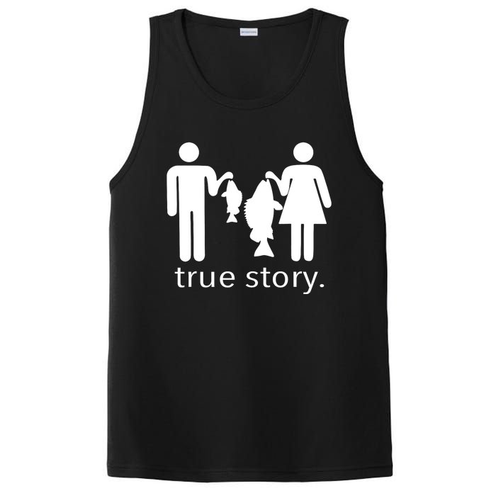 Funny True Story Fishing Gift PosiCharge Competitor Tank