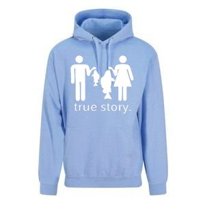 Funny True Story Fishing Gift Unisex Surf Hoodie