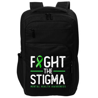 Fight The Stigma Gift Green Ribbon Tee Tal Health Awareness Great Gift Impact Tech Backpack