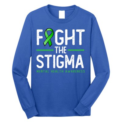 Fight The Stigma Gift Green Ribbon Tee Tal Health Awareness Great Gift Long Sleeve Shirt