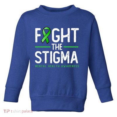 Fight The Stigma Gift Green Ribbon Tee Tal Health Awareness Great Gift Toddler Sweatshirt