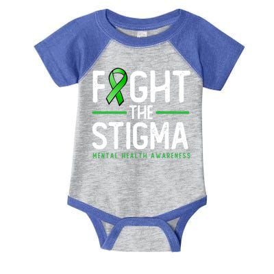 Fight The Stigma Gift Green Ribbon Tee Tal Health Awareness Great Gift Infant Baby Jersey Bodysuit