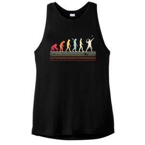 Funny Tennis Shirts Retro Style Ladies PosiCharge Tri-Blend Wicking Tank